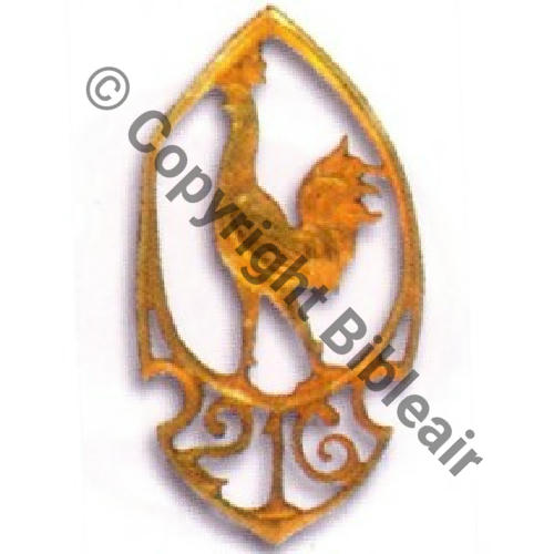 216   1918 BR.216 COQ CHANTANT Cuivre decoupe 2Anneaux Sc.BARTLETT 